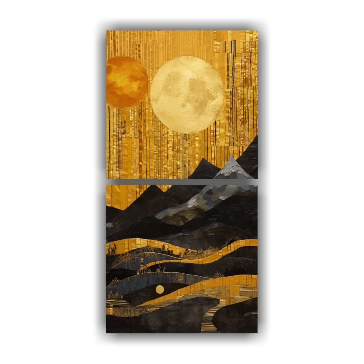 GENERICO - Cuadro Patron Intenso Interiores Con Luna Y 30x60 Cm