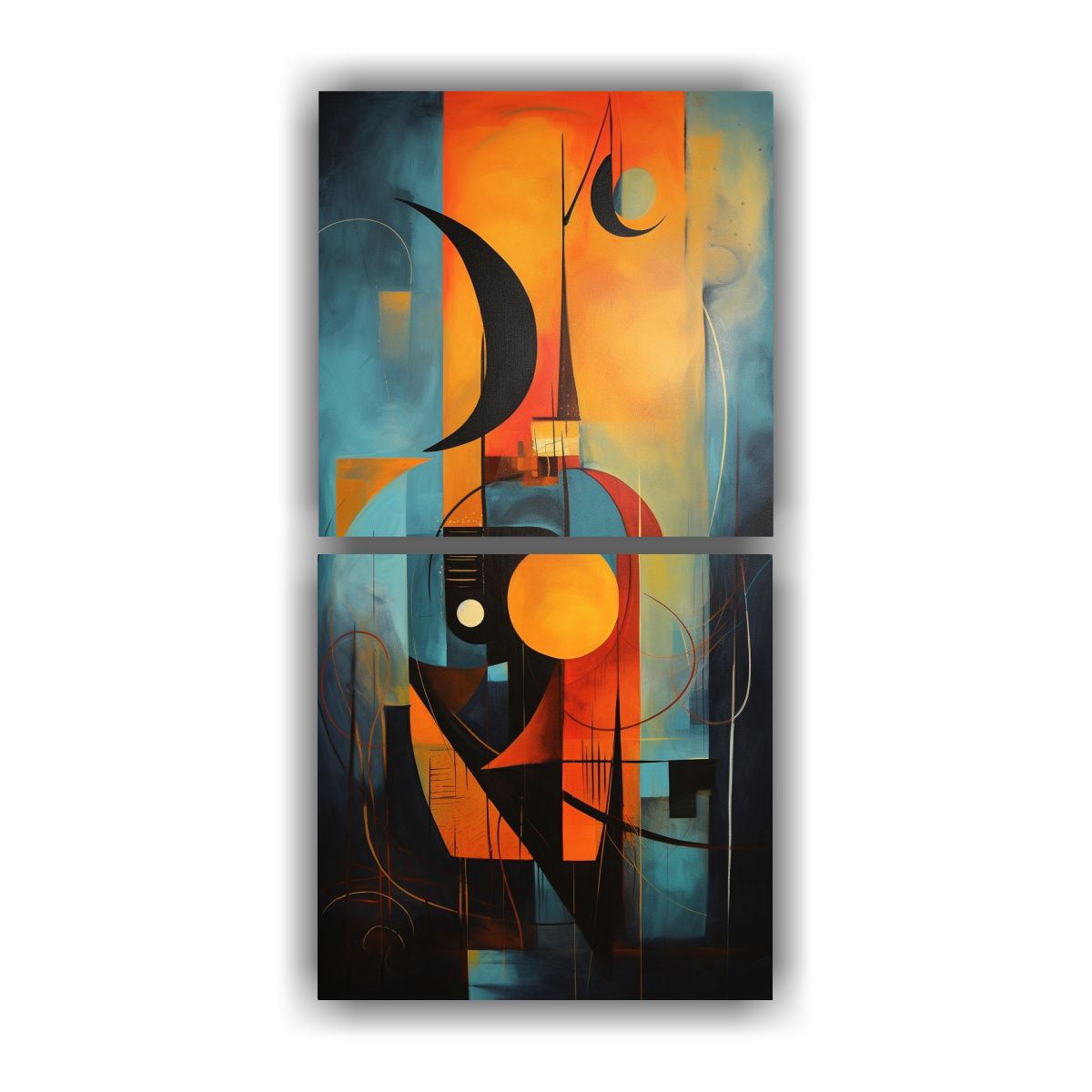 GENERICO - Cuadros Tachisme Inspiradores Para Decoración 40x80 Cm