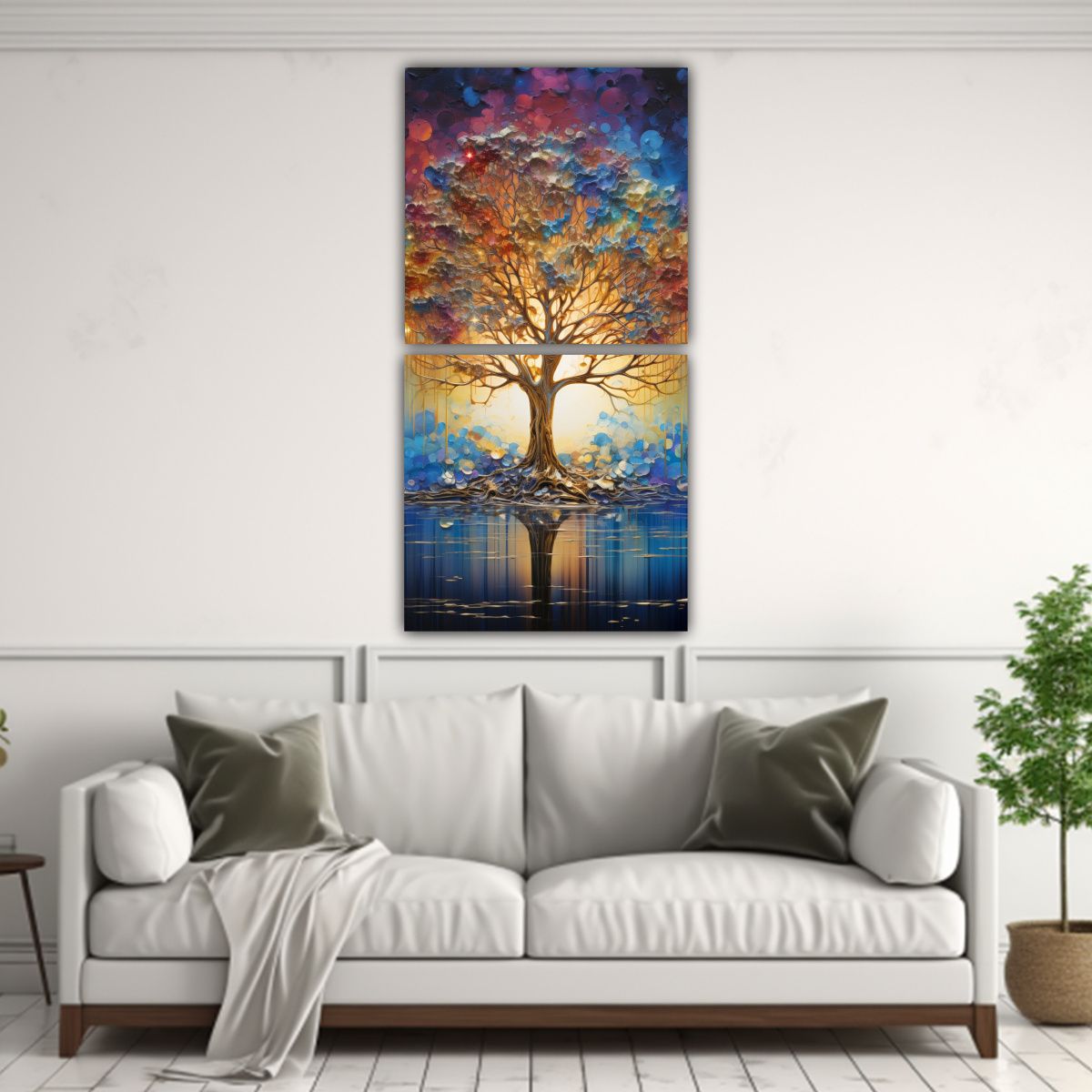 GENERICO - Cuadro Concepto Impactante En Colores Arcoíris Y 50x100 Cm