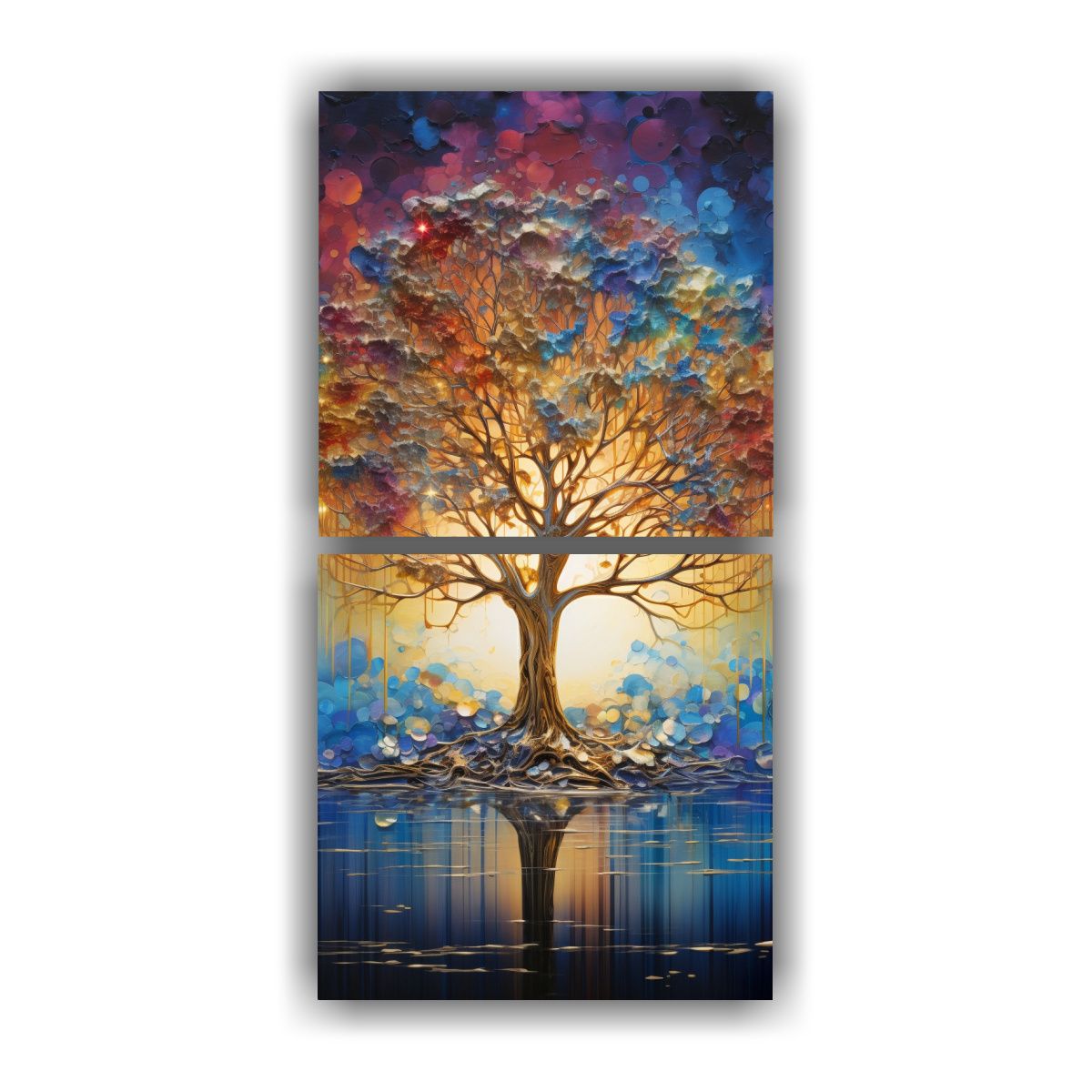 GENERICO - Cuadro Concepto Impactante En Colores Arcoíris Y 40x80 Cm