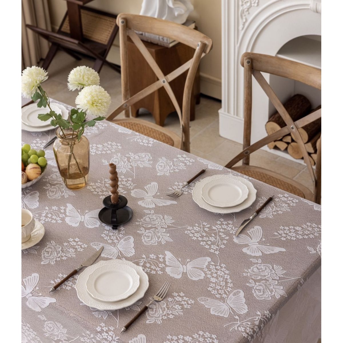 OKAY - Mantel Mariposa Visillo Encajes 150 * 185cm