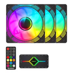 GAMEMAX - 3-Pack Ventiladores KF300 120mm Negro