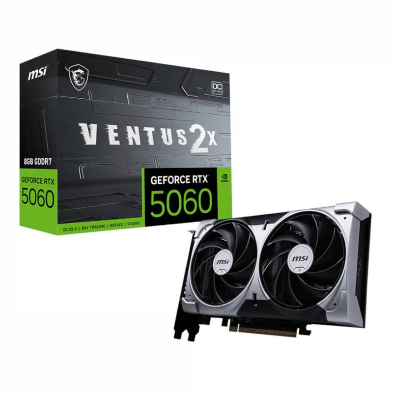 MSI - Tarjeta de Video MSI GeForce RTX 5060 8G VENTUS 2X OC