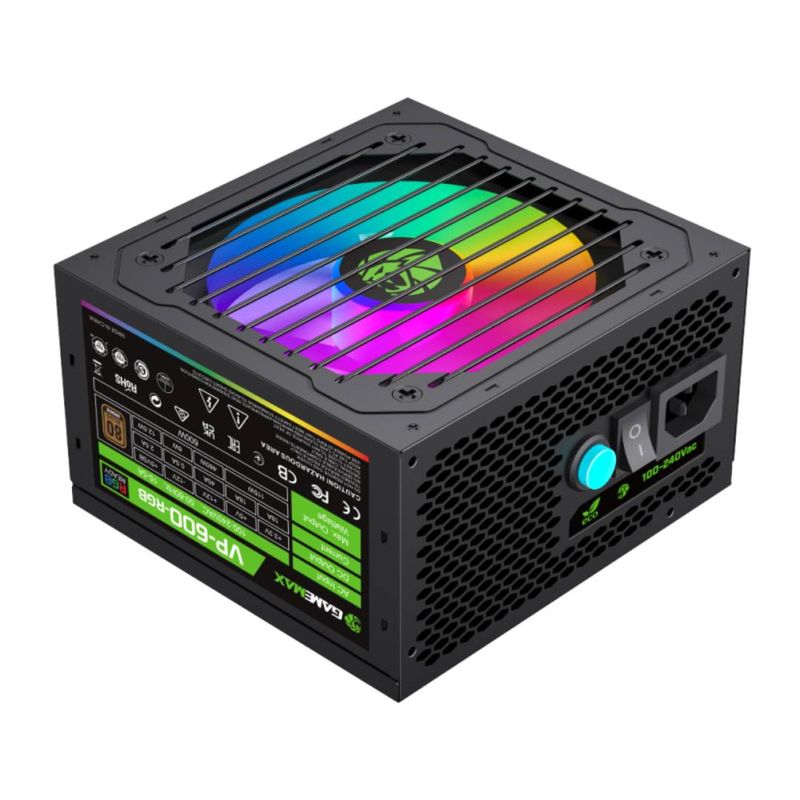 GAMEMAX - Fuente de Poder Gamemax VP-600-RGB 600W 80PLUS Bronze