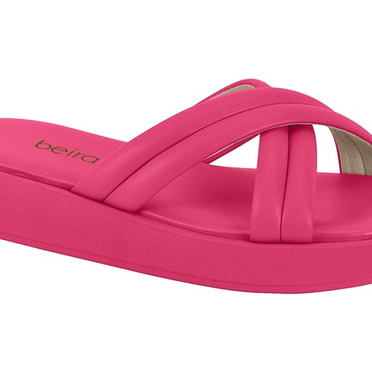 BEIRA RIO - Sandalia Plataforma 2cm Mujer Beira Rio Eco Cuero Pink Gloss