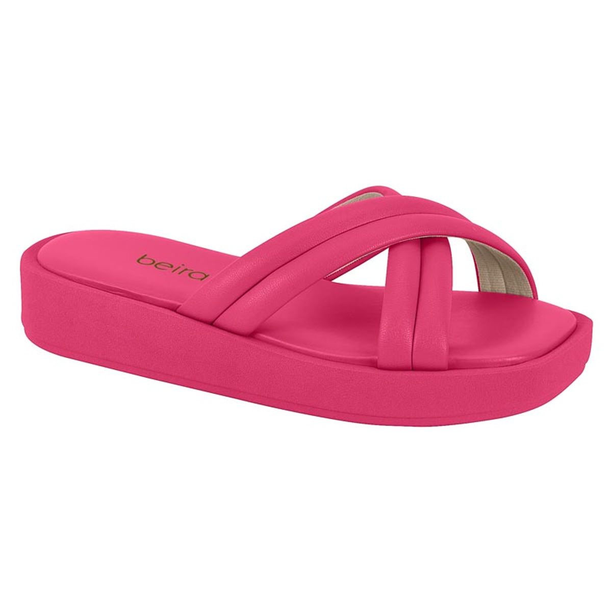 BEIRA RIO - Sandalia Plataforma 2cm Mujer Beira Rio Eco Cuero Pink Gloss