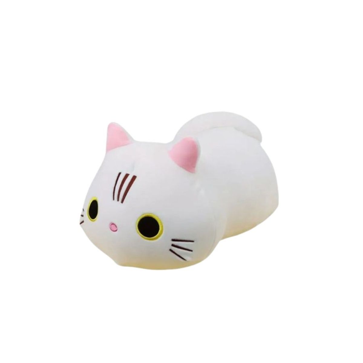 GENERICO - Almohada De Peluche Gato Kawaii Blanco 23cm