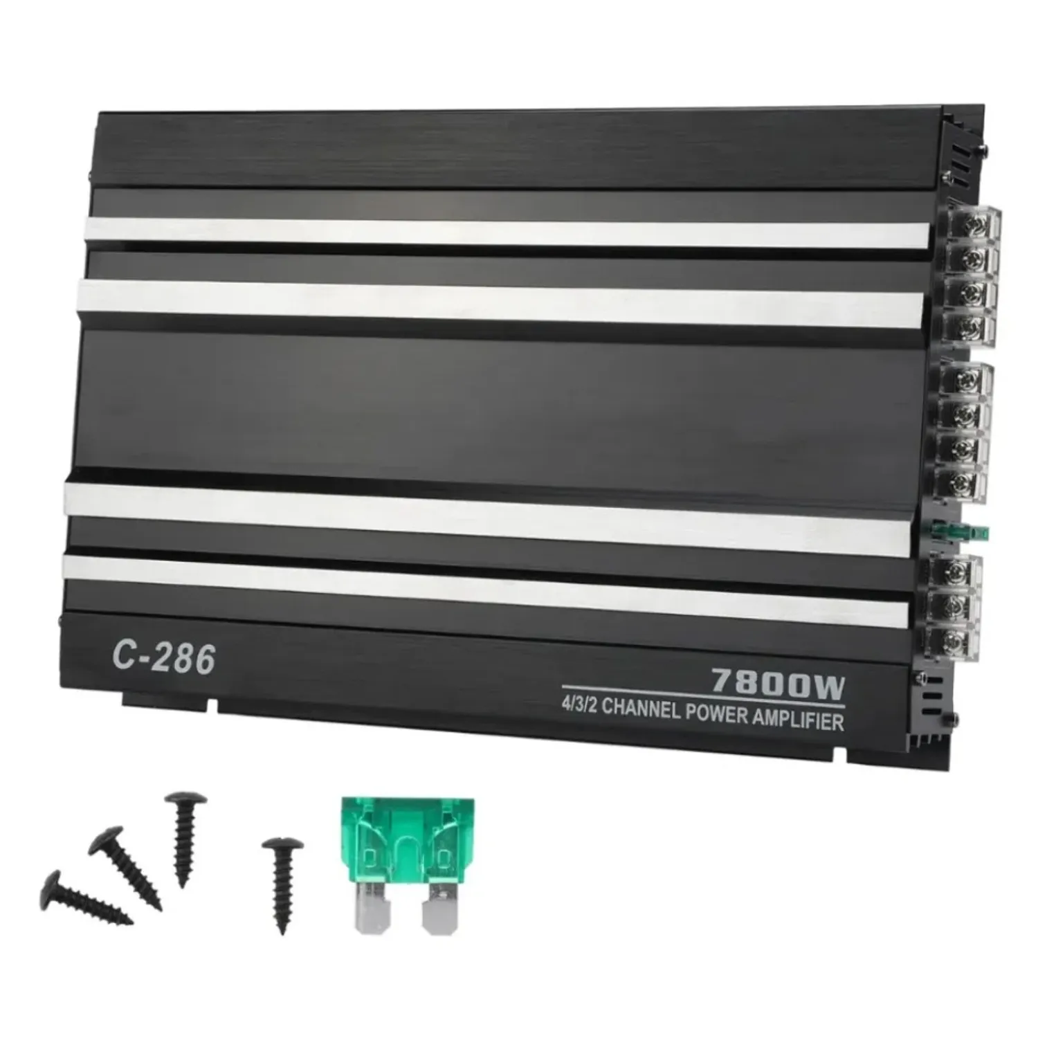 MUNDO MAGIA Amplificador De Audio Para Auto 4 Canales C-286 7800w