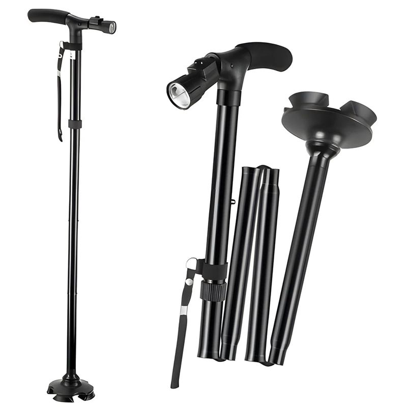 MOVI - BASTON ORTOPEDICO PLEGABLE CON LUZ LED