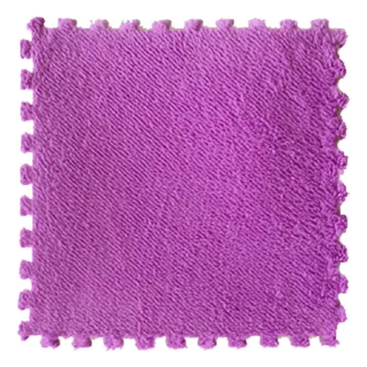GENERICO - Pack 10 Alfombras Shaggy Rompecabezas Violeta