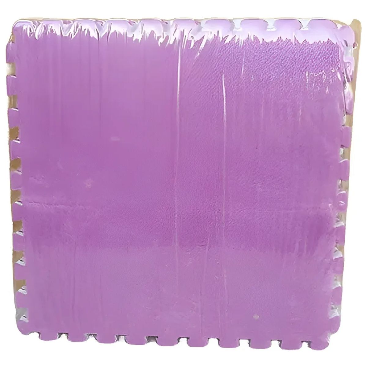 GENERICO - Pack 10 Alfombras Shaggy Rompecabezas Violeta