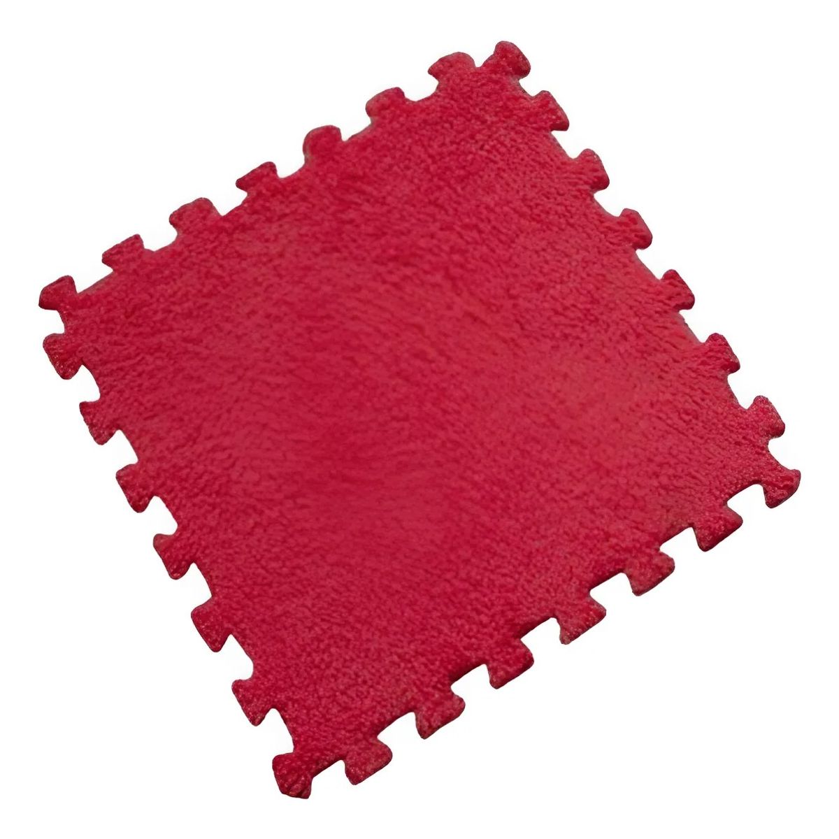 GENERICO - Pack 10 Alfombras Shaggy Rompecabezas Rojo