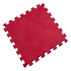 GENERICO - Pack 10 Alfombras Shaggy Rompecabezas Rojo