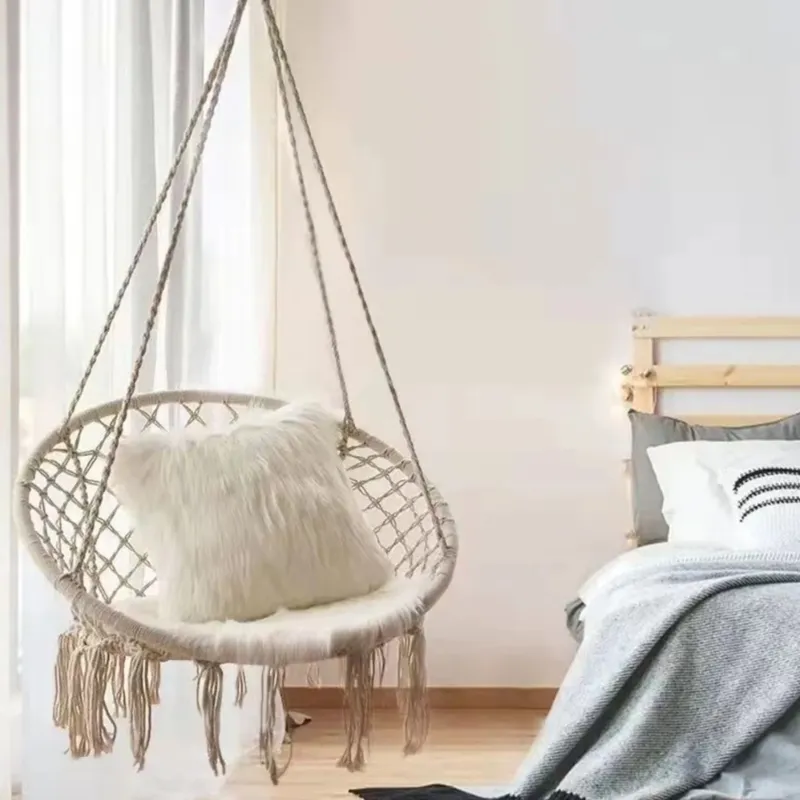 GENERICO - Silla Colgante de algodón para Jardín y Sala