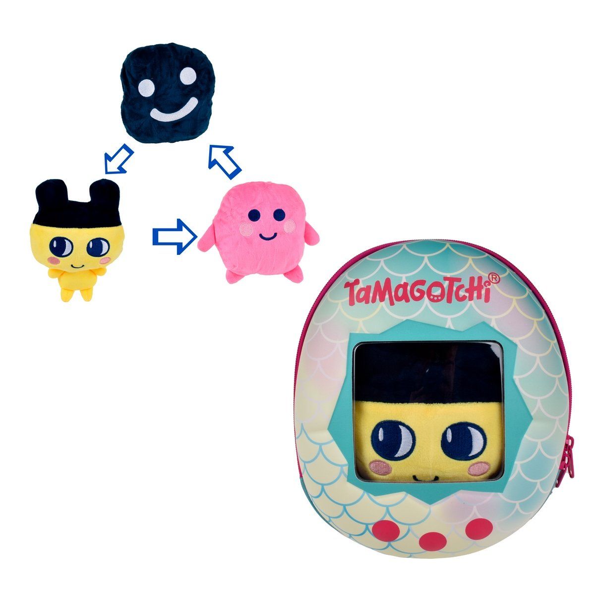 ANSALDO - Mochila con peluche compañero tamagotchi - mametchi