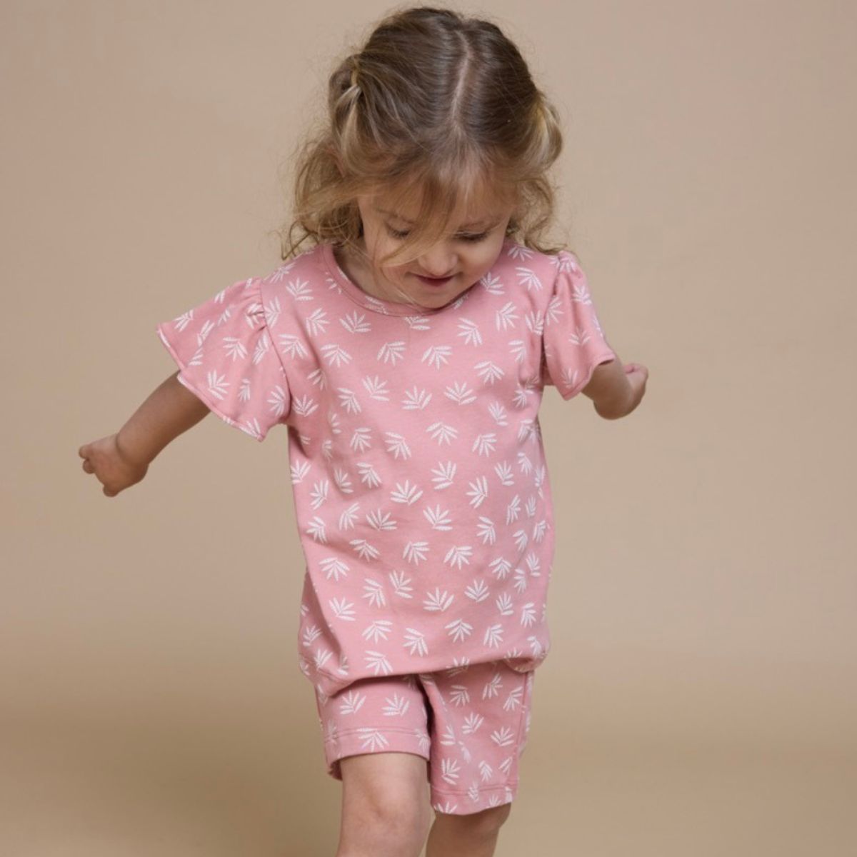 SIMPLY B - Pijama corto palo rosa niña