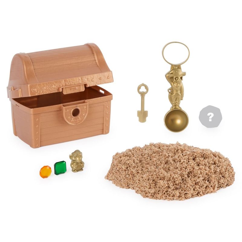 ANSALDO - Cofre del Tesoro Kinetic Sand - 170 g de Arena con Sorpresa
