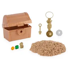 ANSALDO - Cofre del Tesoro Kinetic Sand - 170 g de Arena con Sorpresa