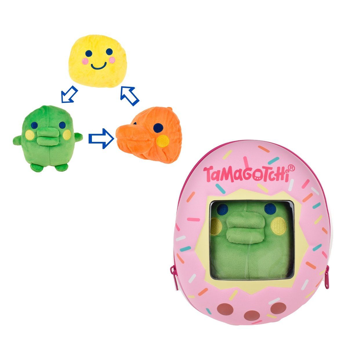 ANSALDO - Mochila con peluche compañero tamagotchi - kuchipatchi
