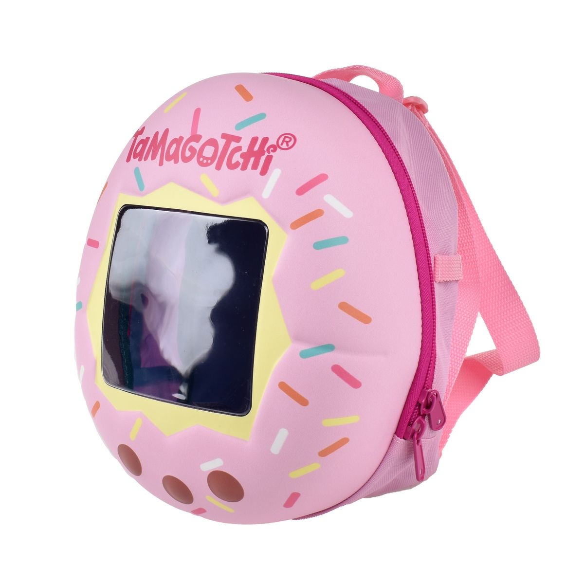 ANSALDO - Mochila con peluche compañero tamagotchi - kuchipatchi