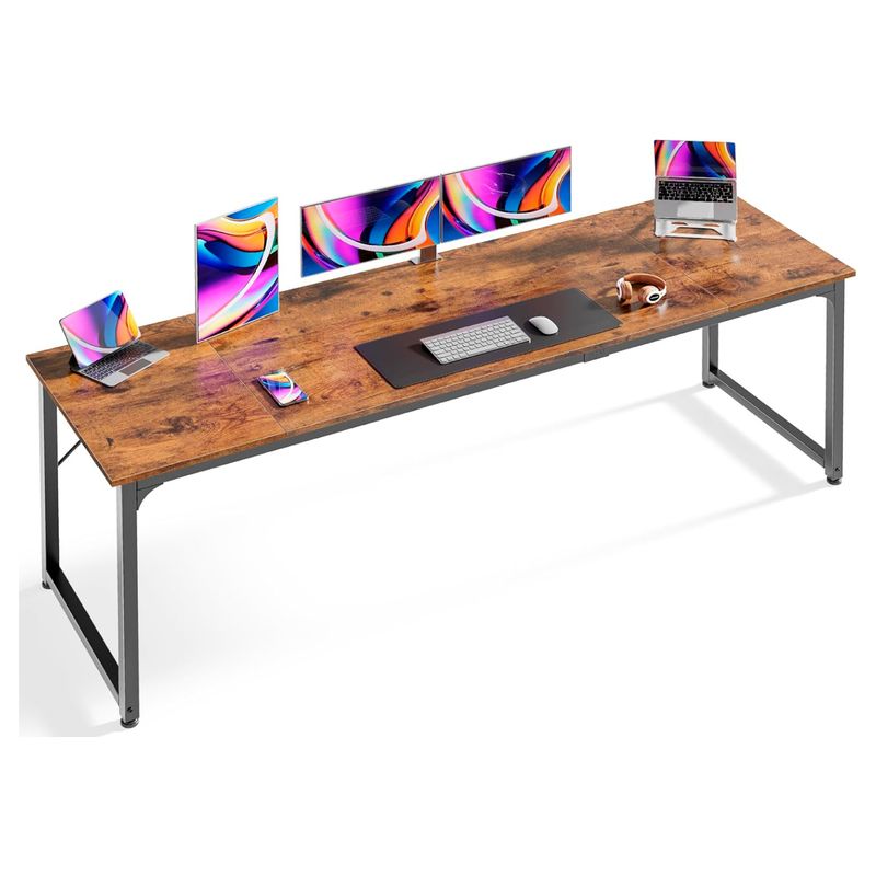 HABITA2 CHILE - Escritorio Industrial Madera Oscura 200 cm