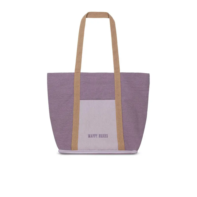 WAPPY TIENDA - Bolso Playa Con Compartimento Para Vaciar Arena Malva Wappy