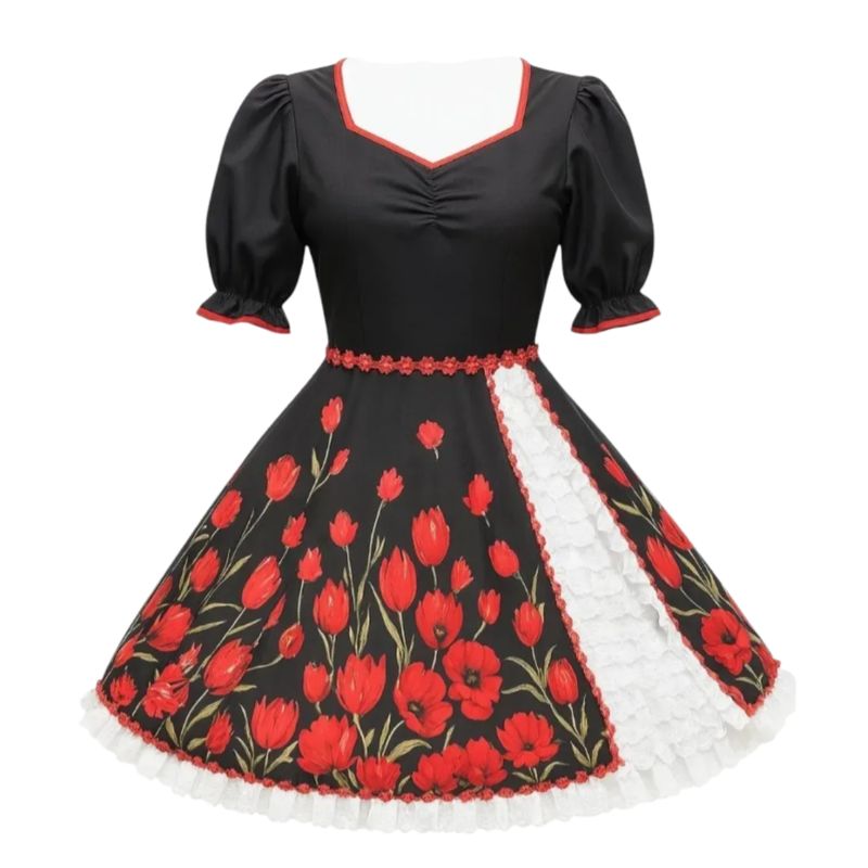 EKOL TACTICA MILITAR - Vestido Huasa Tradicional Cueca Adulto Niña Juvenil Fiestas Patrias