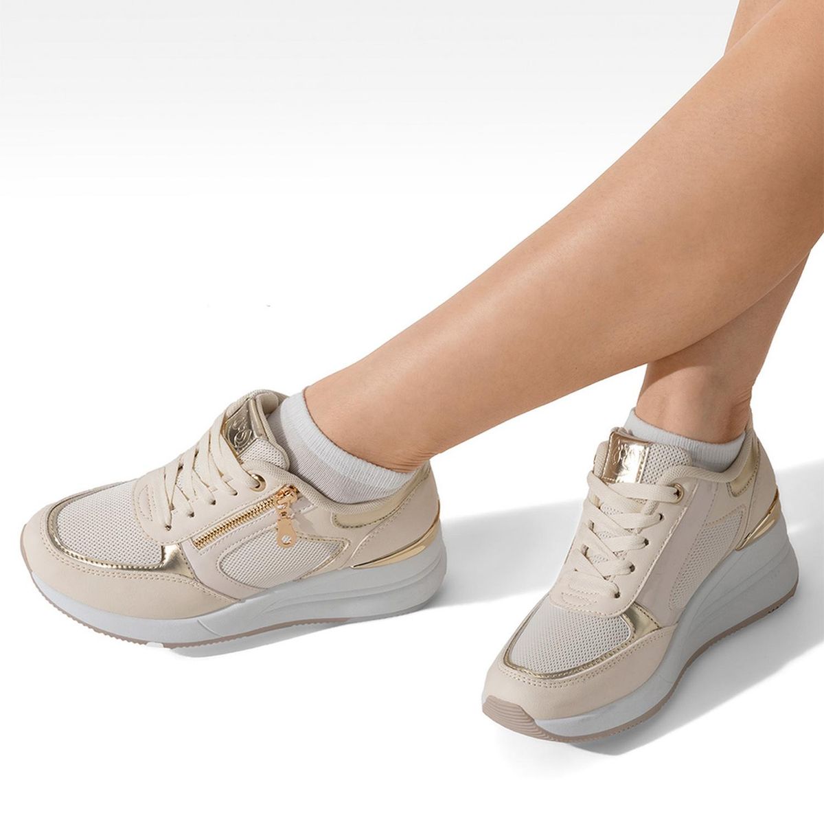 WEIDE - Zapatilla Deportiva Taco Cuña Malla Mujer Weide JLL60