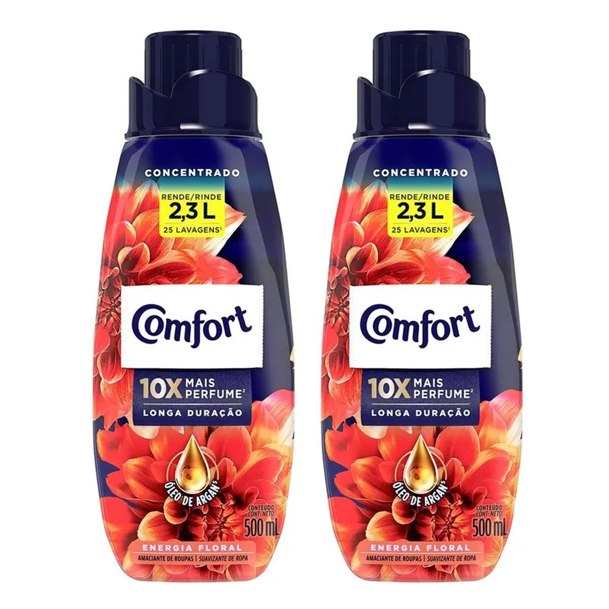 CONFORT - X2 Suavizante Comfort Cuidado Intensivo Energía Floral 500ml