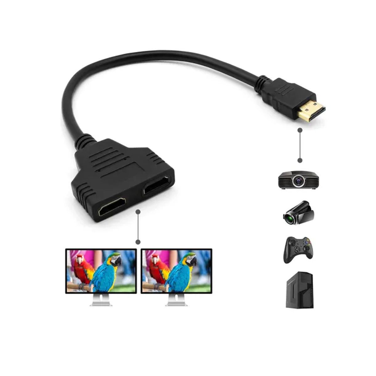 GENERICO - Cable Hdtv Adaptador Alta Definición 2 En 1 Irm / S 09601