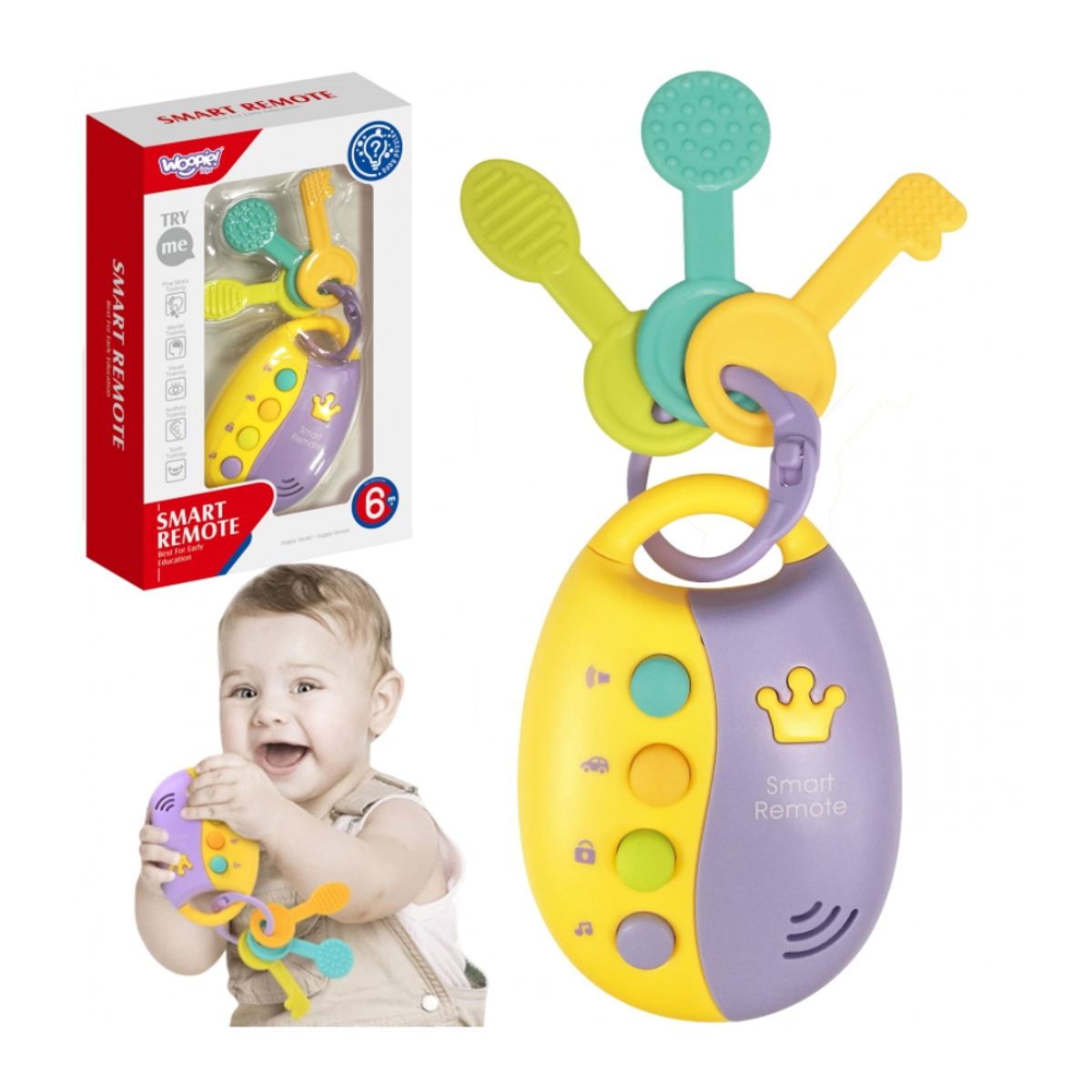 HUANGER - Sonajero Didáctico Musical Llaves y Control para Bebé