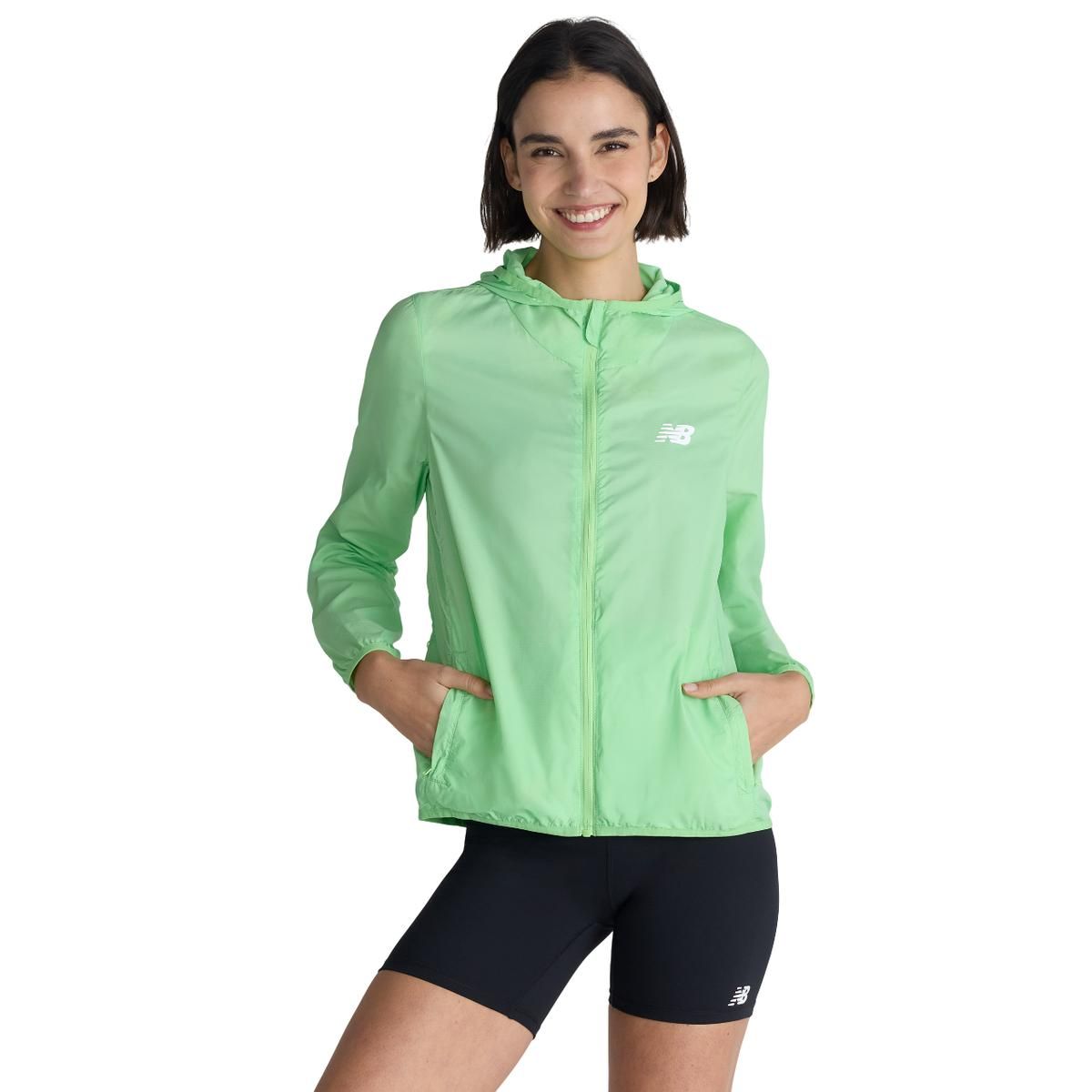 NEW BALANCE - Cortavientos Running Mujer New Balance Run Packable Verde
