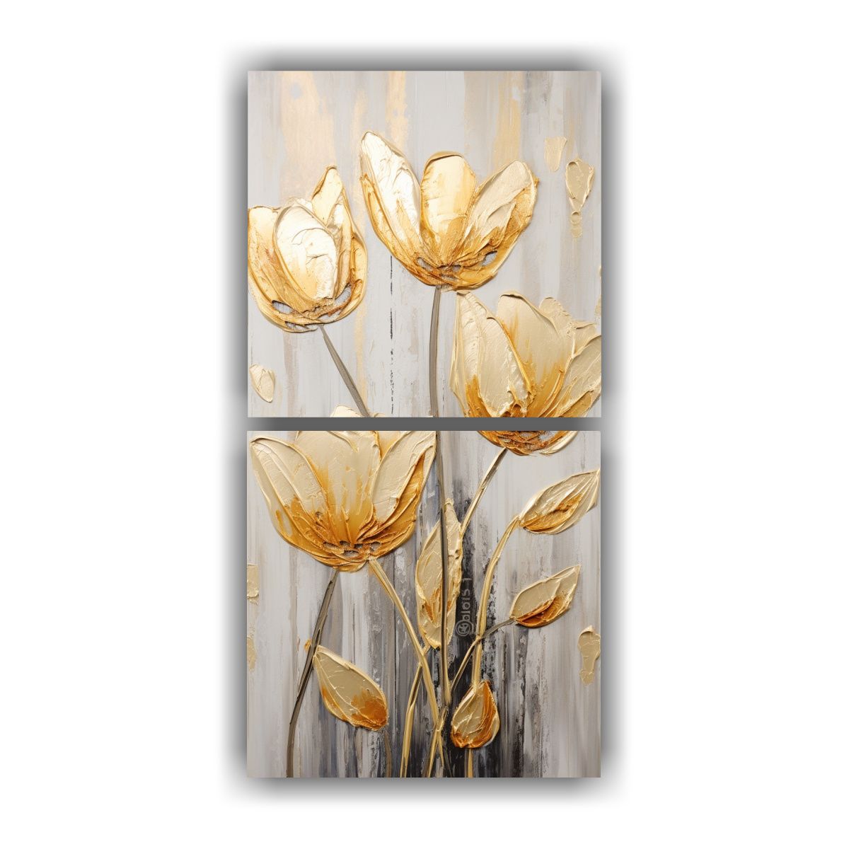 GENERICO - Cuadros Habitación Con Diseño De Tulipanes 60x120 Cm