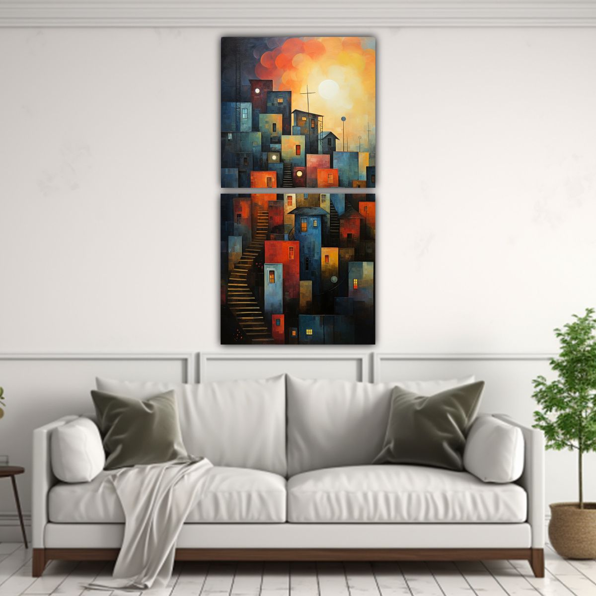 GENERICO - Pinturas Decorativas En Bastidor De Abstracción 20x40 Cm