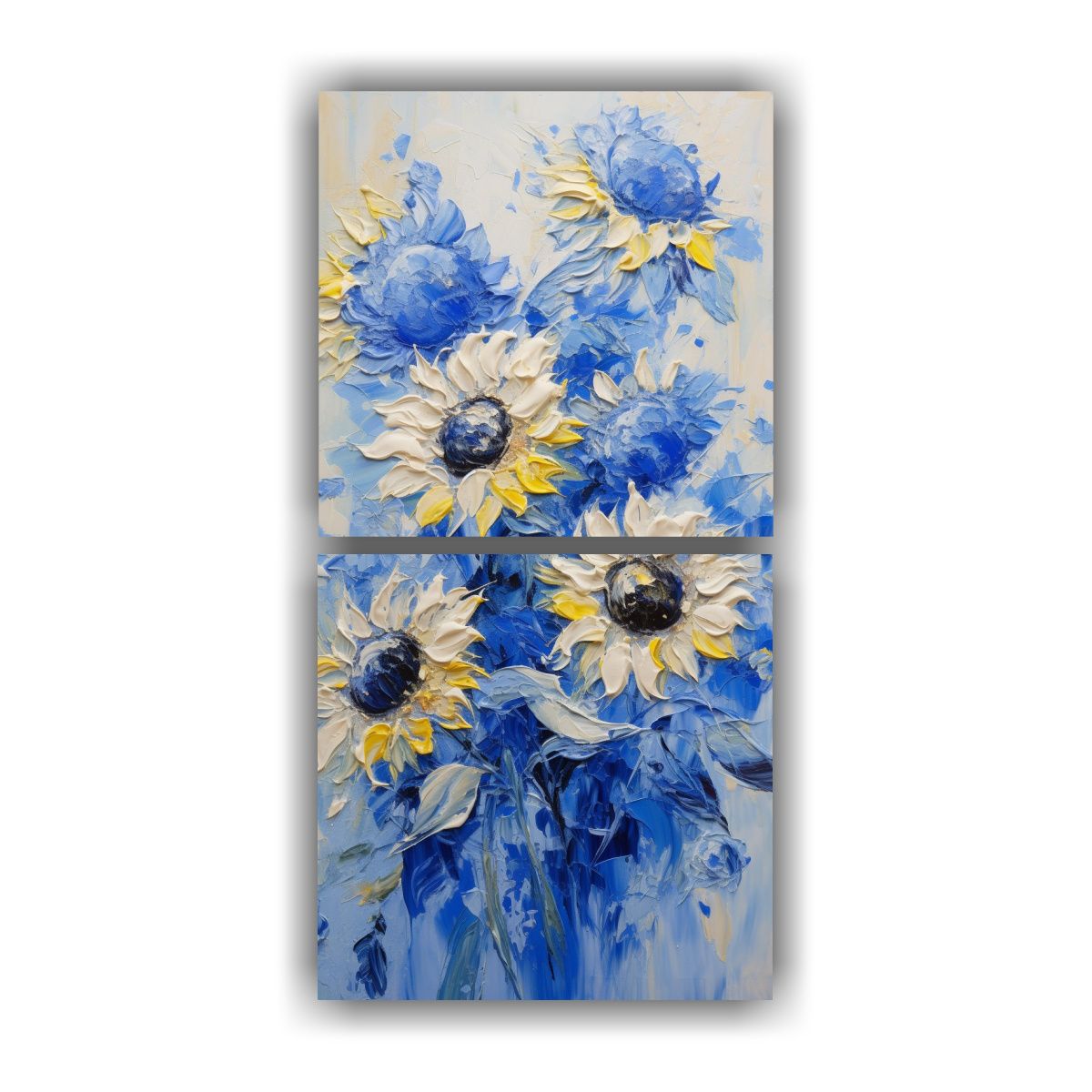 GENERICO - Pintura En Lienzo Estilo Vanguardia Girasoles 20x40 Cm