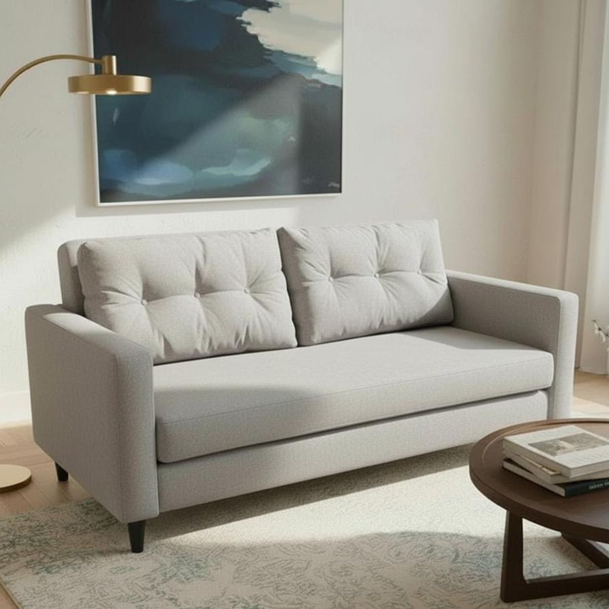 FLOBAL - Sofá 3 Cuerpos Paris - Tela Repelente a Líquidos