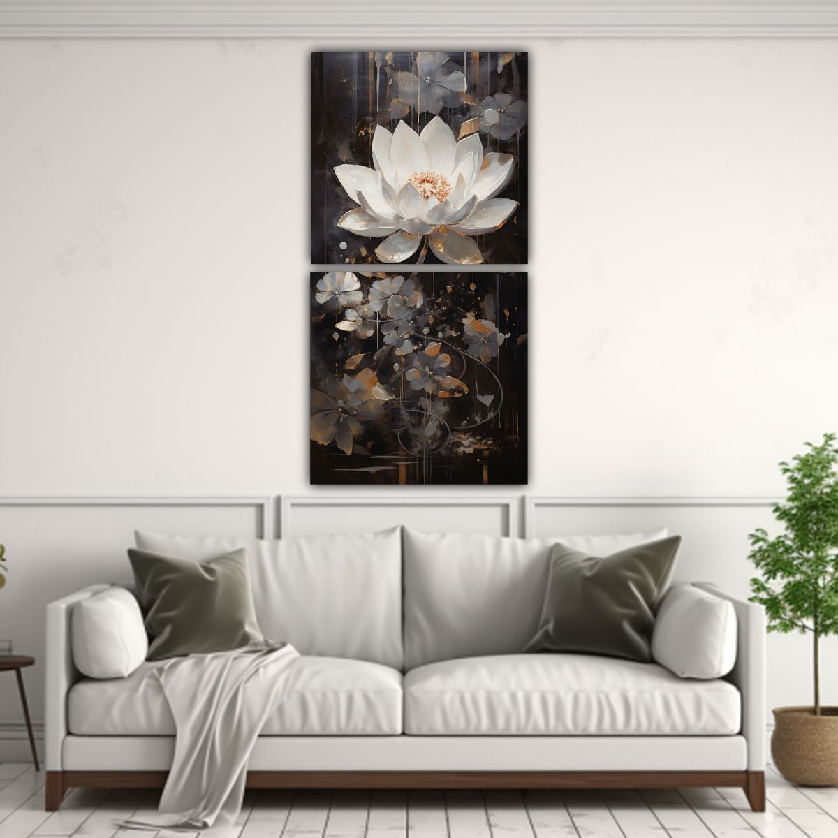 GENERICO - Pintura En Tela Sublimada Enigmatico Estilo Loto 30x60 Cm