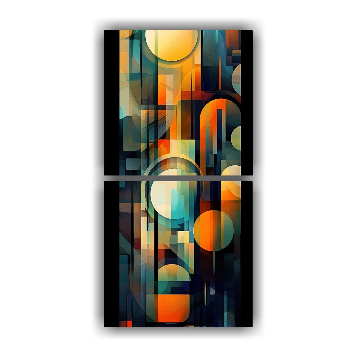 GENERICO - Lienzos Acuarela Impactante Diseño Abstracto 20x40 Cm