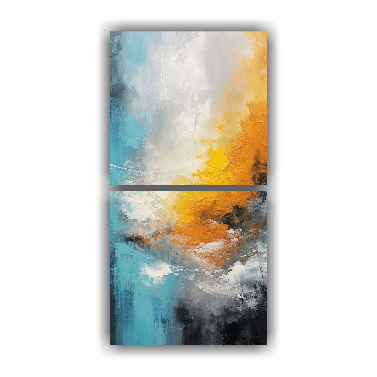 GENERICO - Impresión En Lienzo En Tonos Amarillo Azul Y 60x120 Cm