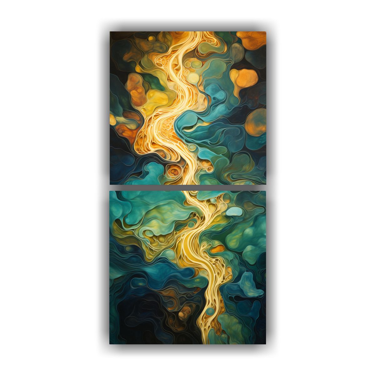 GENERICO - Dos Artés Cálidos Adorno Rindiéndose A Las 40x80 Cm