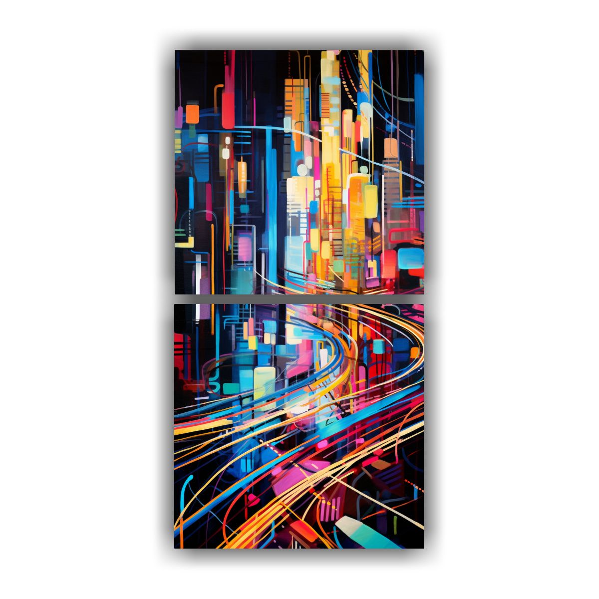 GENERICO - Cuadros Creativos Con Patrones Abstractos 40x80 Cm