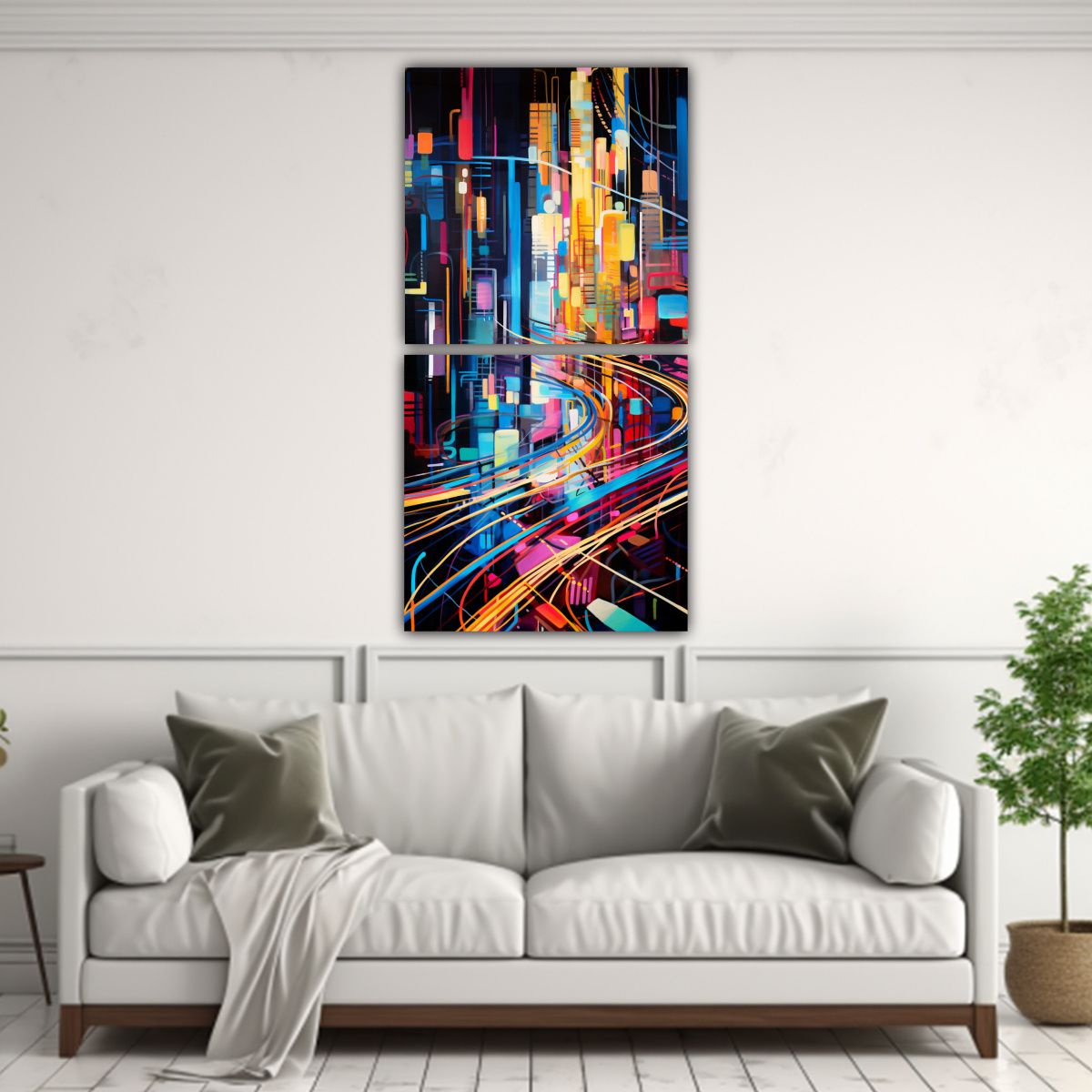 GENERICO - Cuadros Creativos Con Patrones Abstractos 40x80 Cm