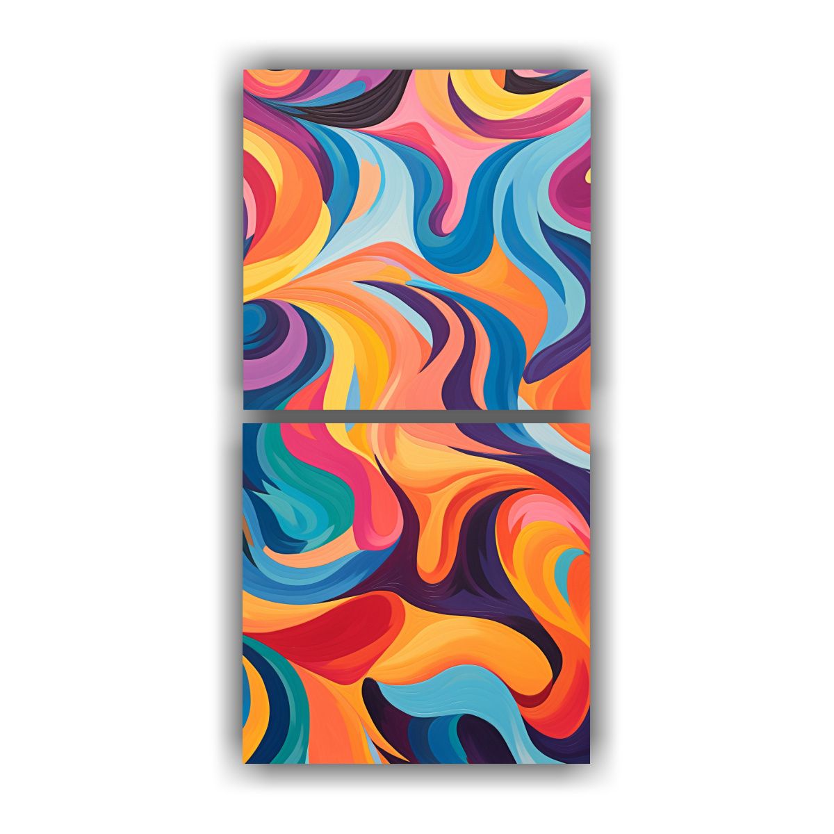 GENERICO - Cuadro Moderno Abstracto Elegante Con Patrones 60x120 Cm
