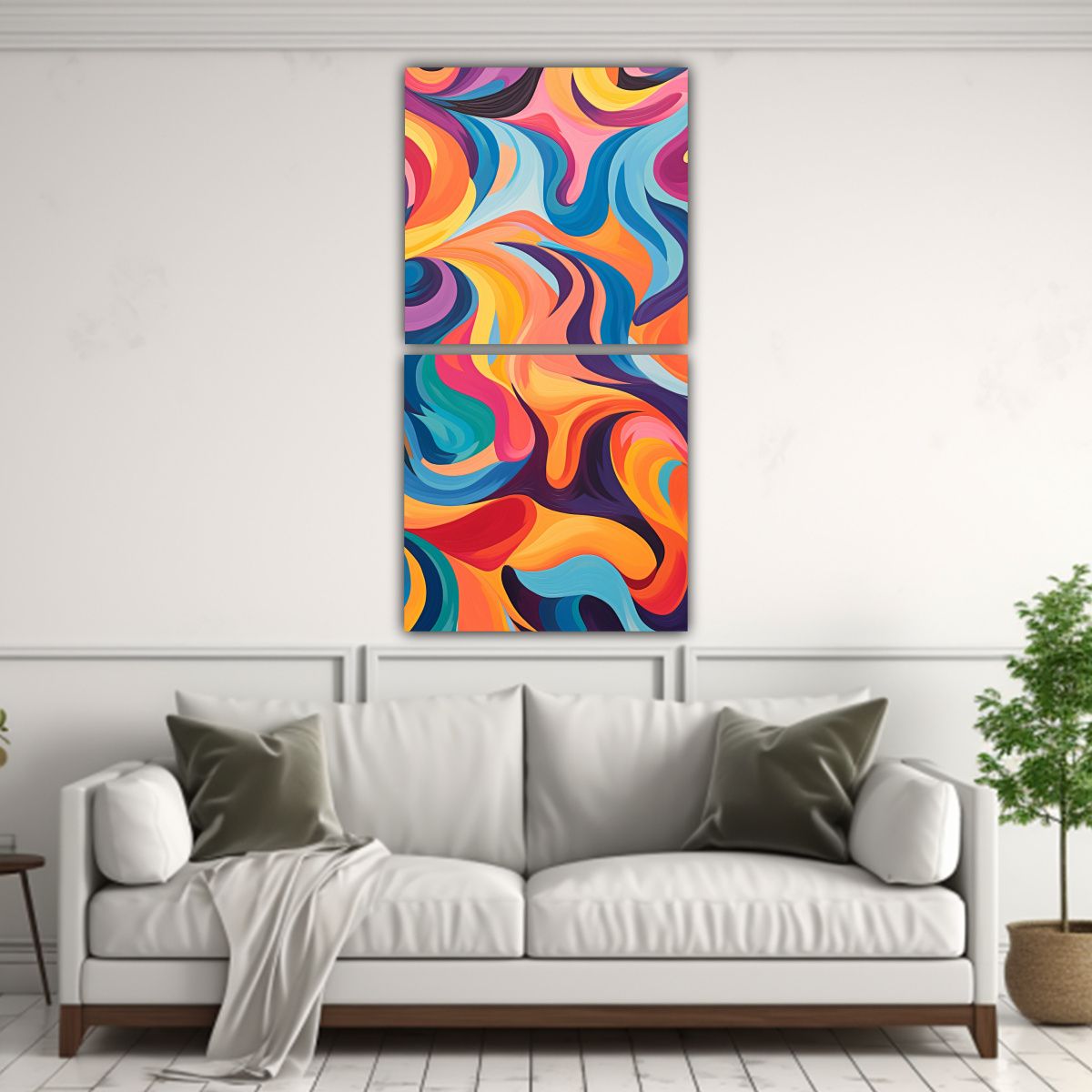 GENERICO - Cuadro Moderno Abstracto Elegante Con Patrones 60x120 Cm