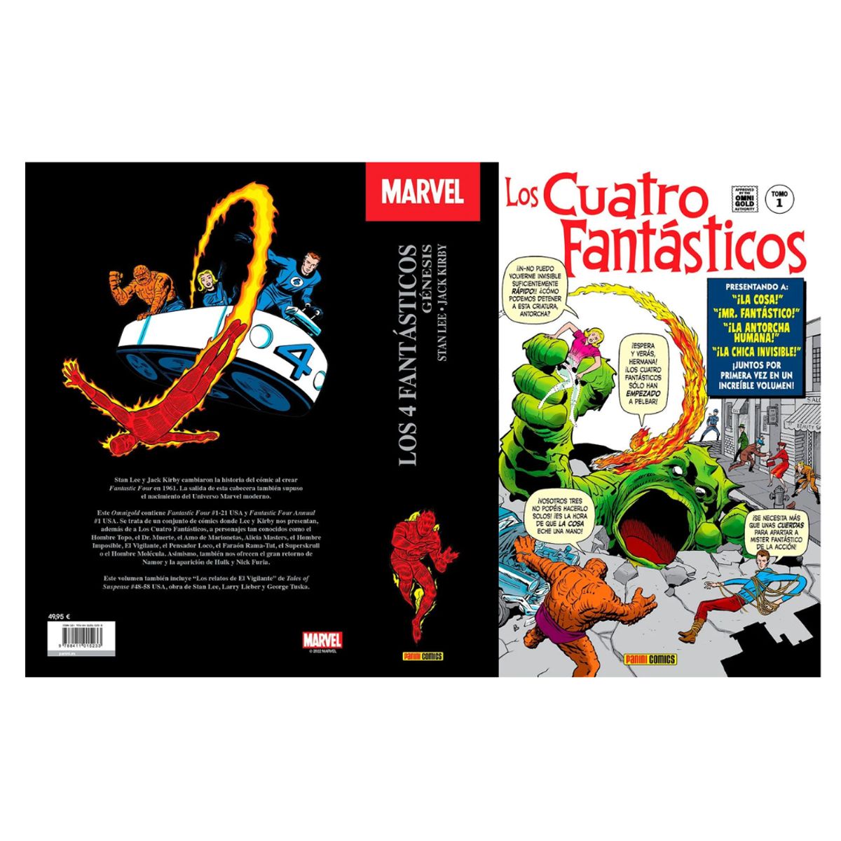 PANINI CHILE - Marvel Gold - Los Cuatro Fantásticos N°1