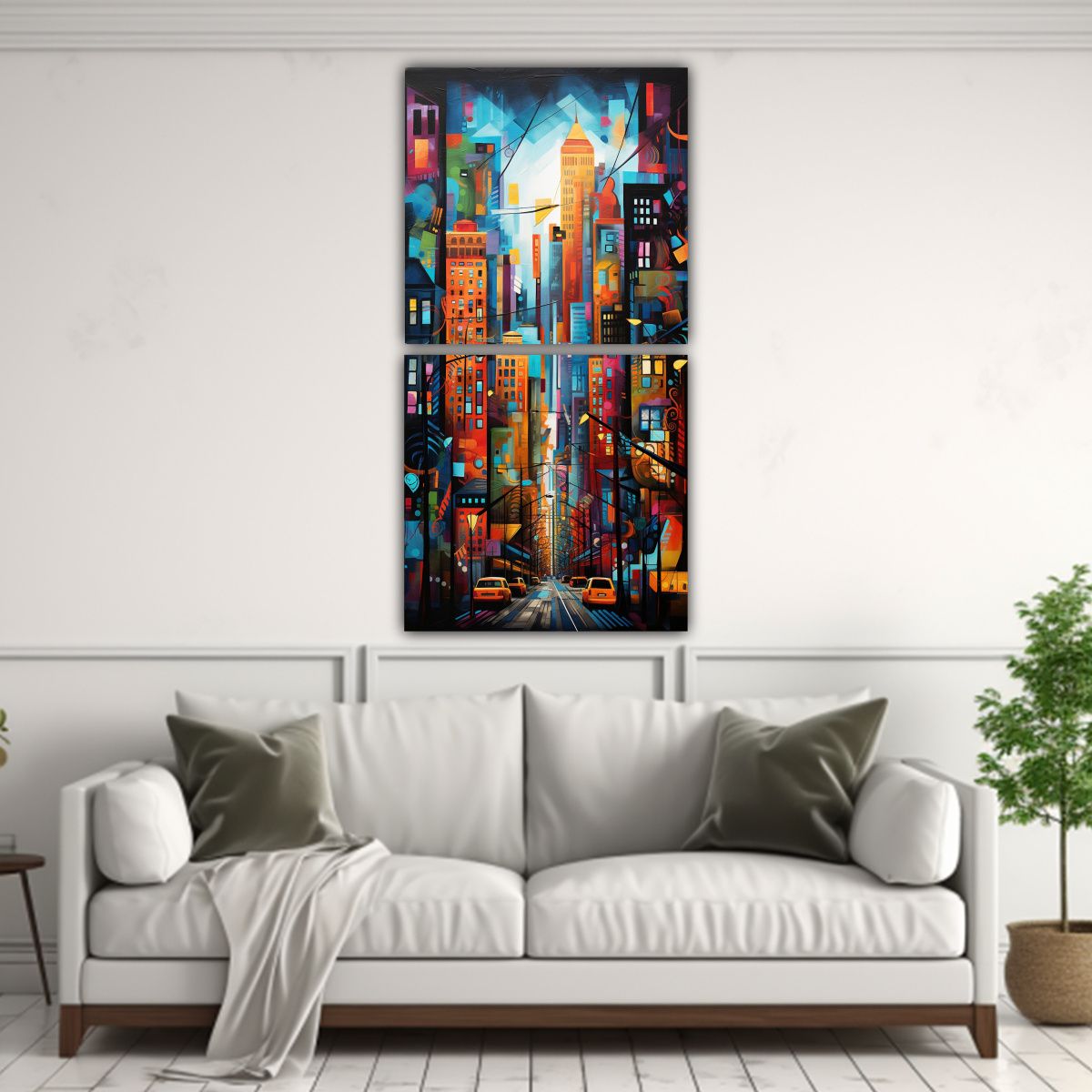 GENERICO - Cuadros Urbanos De Fusión De Energía Vibrante 50x100 Cm