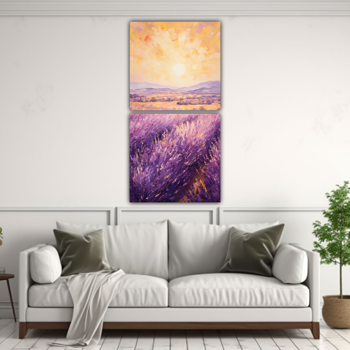 GENERICO - Artes De Pared Cálida Abrazo De Un Campo De 20x40 Cm