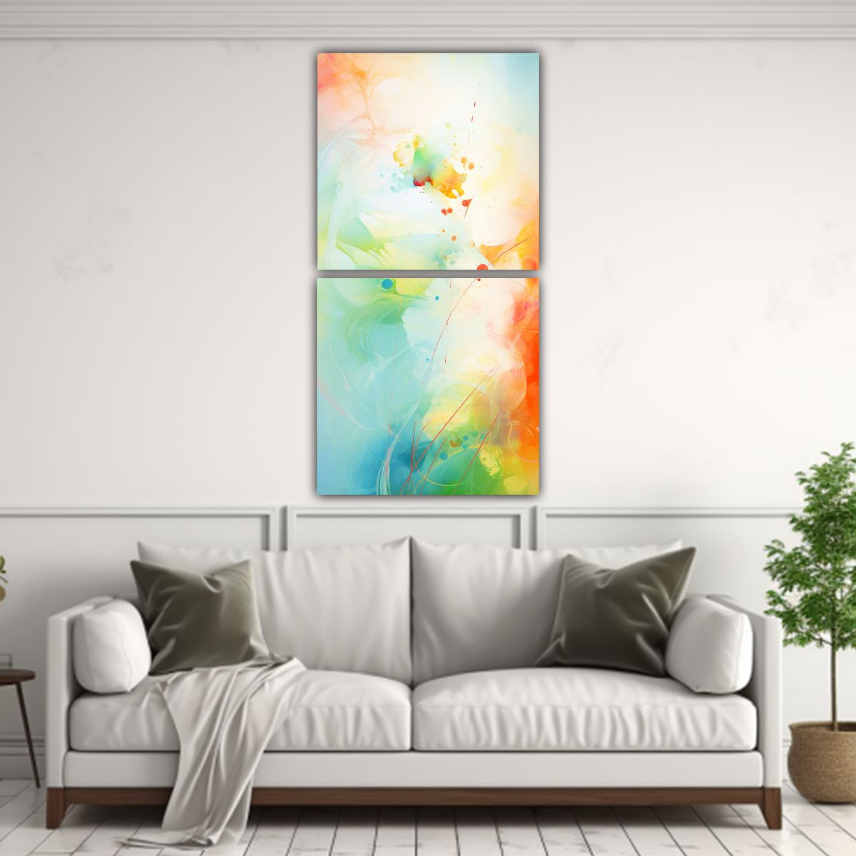 GENERICO - Cuadros Alta Calidad Abstracto Verano Extraño 30x60 Cm
