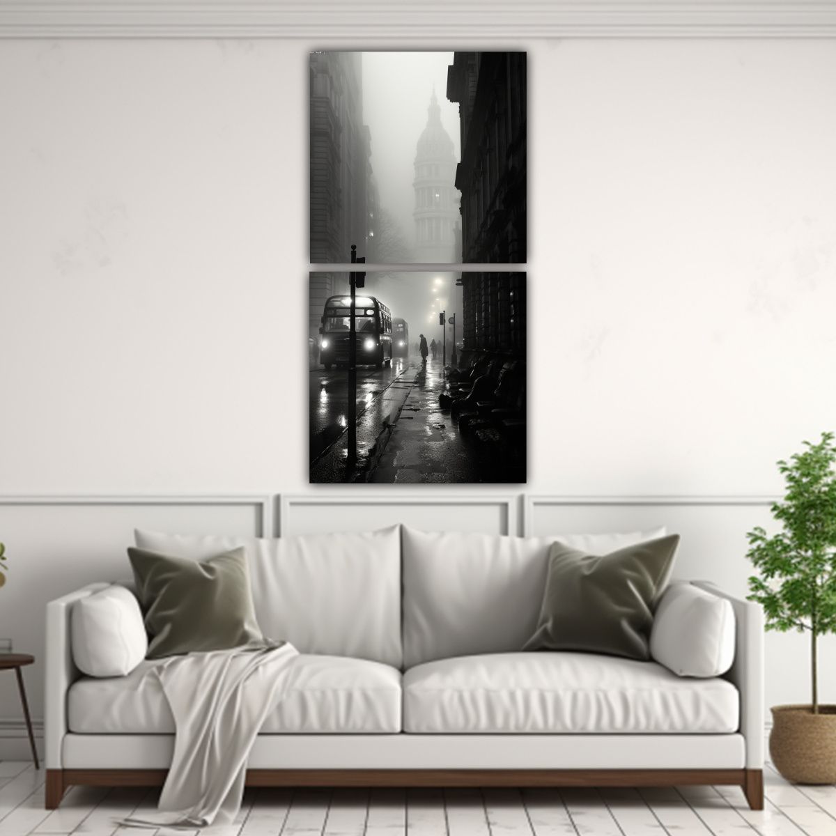 GENERICO - Cuadros Inspiradores De Niebla En Londres Al 60x120 Cm