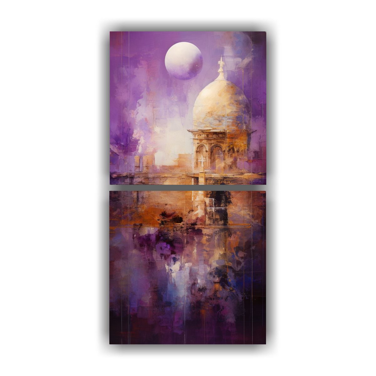 GENERICO - Espléndido Cuadro Impreso Con Tonos Púrpuras Y 20x40 Cm